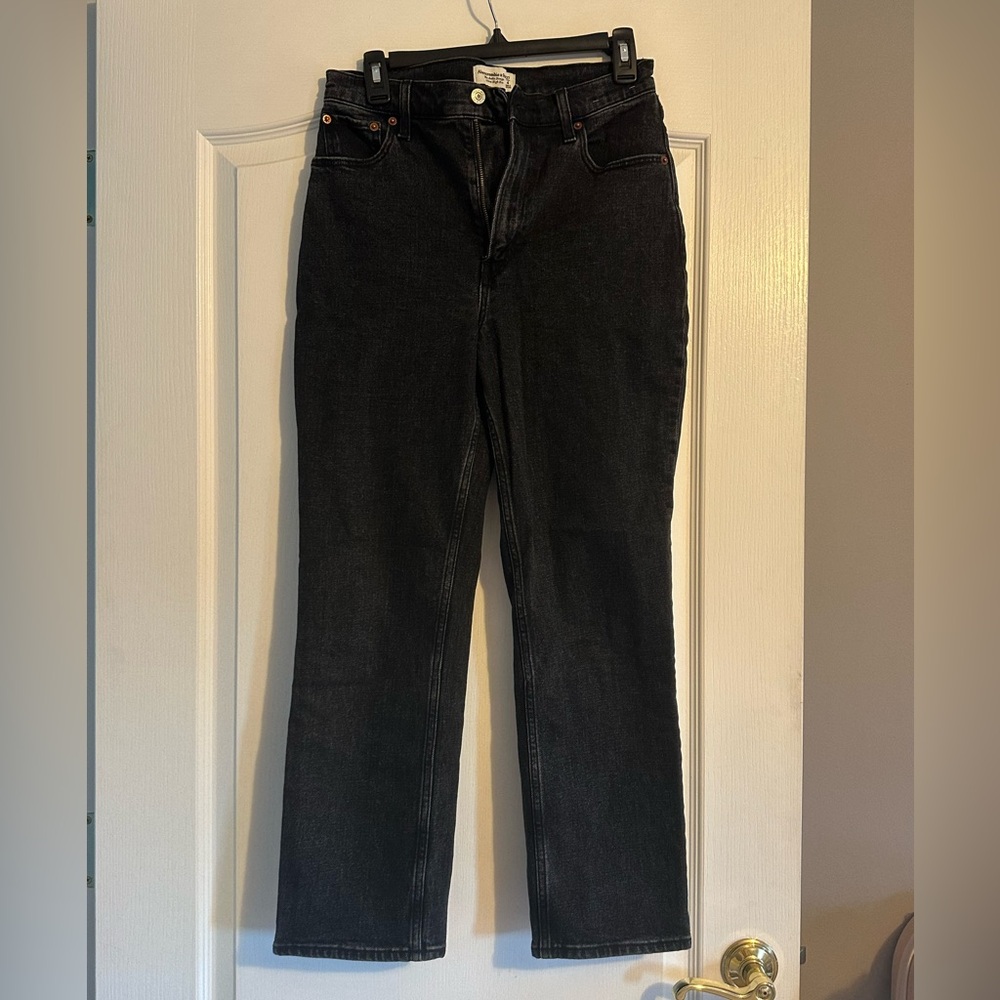 Abercrombie The Ankle Straight Ultra High Rise Curve Love 27